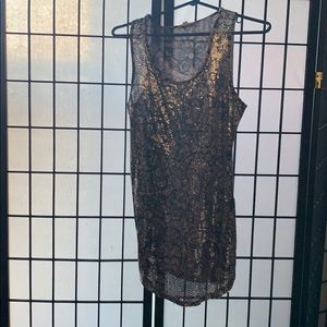 Sequin sparkle and fade, floral pattern shirt